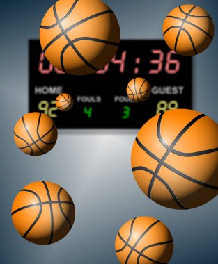 Basketball score clipart