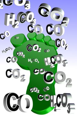 Carbon footprint clipart