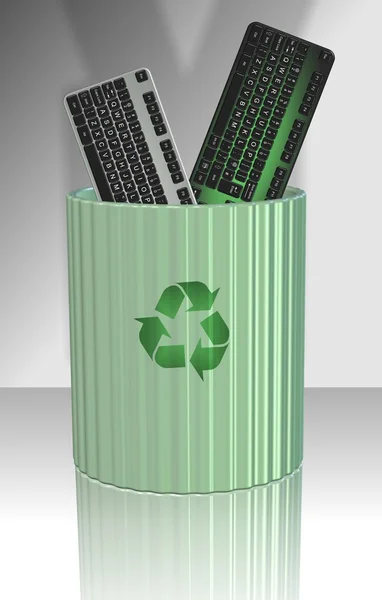 Teclado reciclado — Fotografia de Stock