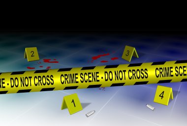 Crime scene and evidence clipart