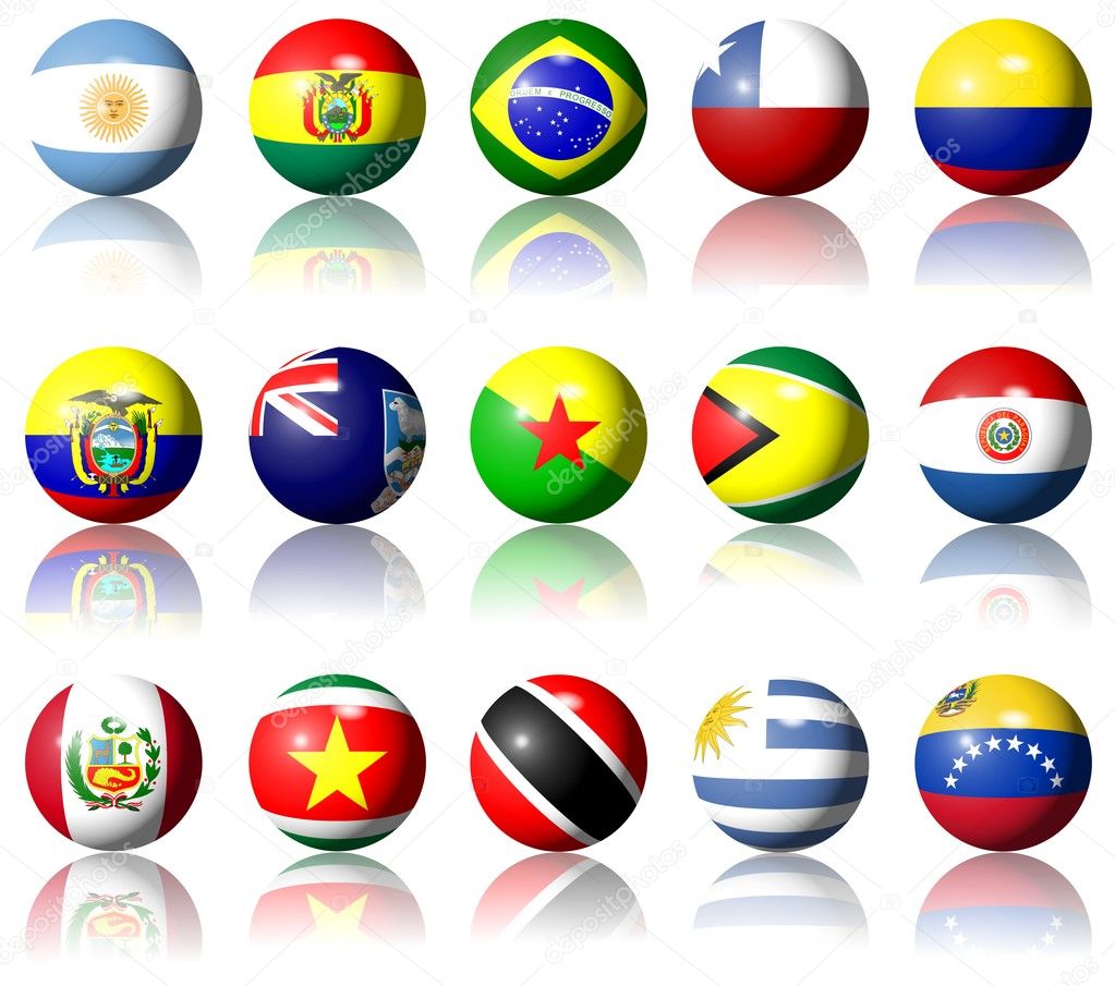 South American flags
