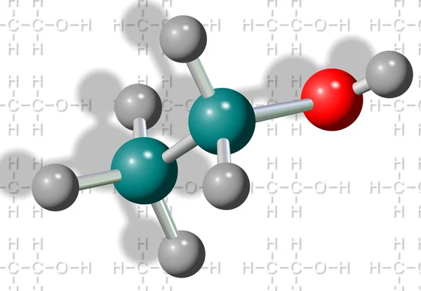 Etil-alkohol molekulában — Stock Fotó