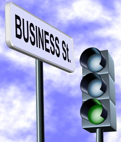 Business street — Stock Photo, Image