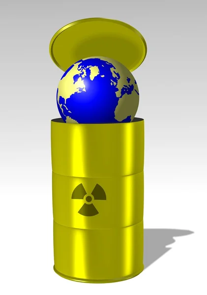 Radioaktiva jorden — Stockfoto