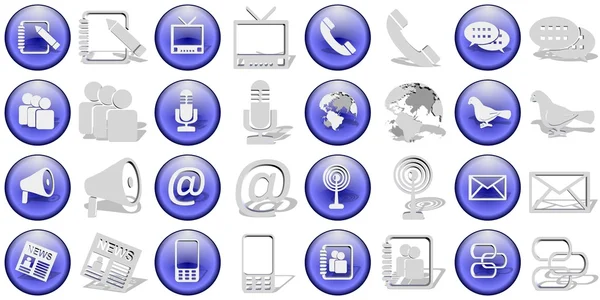 Communication icons set — Stock Photo, Image