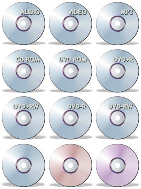 CD Dvd Icon set