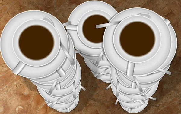 Stack di tazze di caffè — Foto Stock