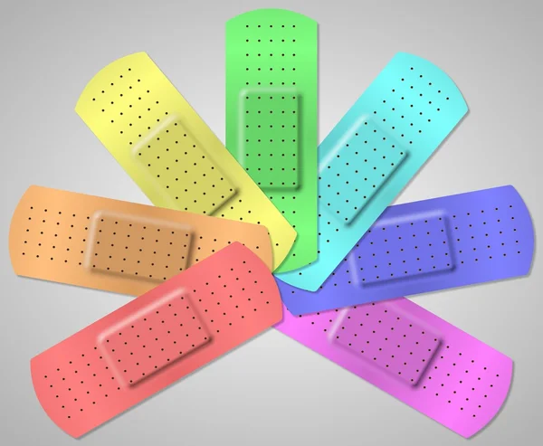 Colorful adhesive bandage — Stock Photo, Image