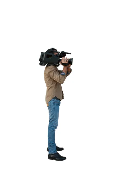 Cameraman isolated — Stock Photo, Image