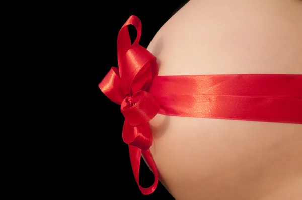 Gravid kvinnas mage — Stockfoto