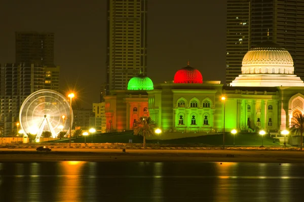 Sharjah city at night — Stock Photo, Image