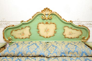 Baroque bed detail clipart