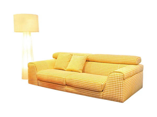 黄色いソファー — ストック写真