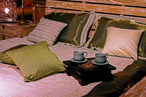 Etno roupa de cama — Fotografia de Stock