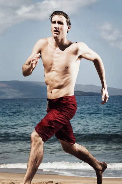 Runner on Beach — Stock Photo, Image