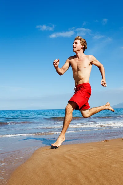 Runner on Beach — Stock Photo, Image