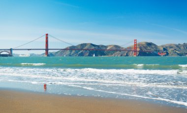 golden gate Köprüsü san francisco güzel mavi ocea ile