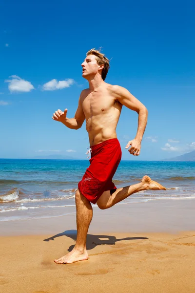 Runner on Beach — Stock Photo, Image