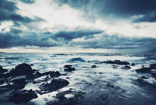Tempestade no mar, tempestade oceânica — Fotografia de Stock