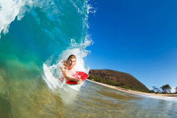 Boogie határ szörfözés csodálatos Blue Ocean Wave — Stock Fotó