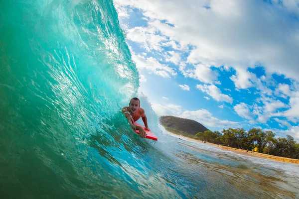 Body Boarder Surf Blue Ocean Wave — Photo