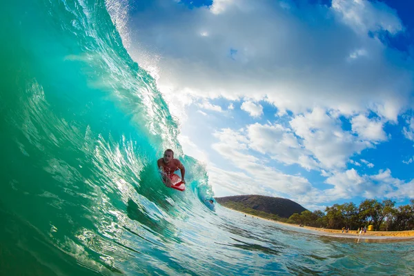 Body Boarder Surf Blue Ocean Wave — Photo