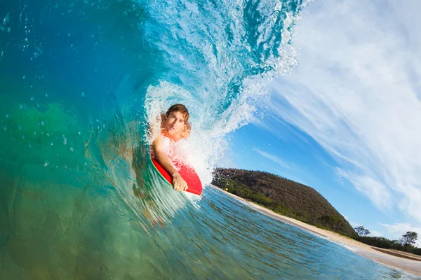 Body Boarder Surf Blue Ocean Wave — Fotografia de Stock