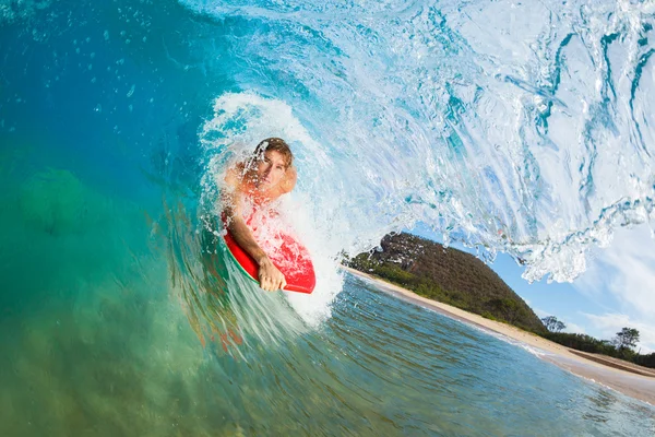 Lichaam boarder surfen blauwe oceaan Golf — Stockfoto
