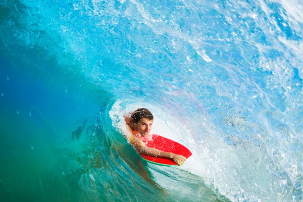 Body Boarder Surf Blue Ocean Wave — Foto de Stock
