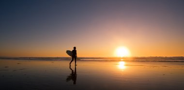 Sunset Surfer clipart