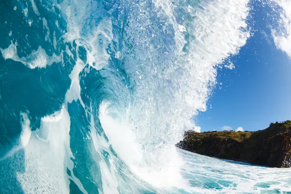 Kék óceán hullám, kilátás a vízben — Stock Fotó
