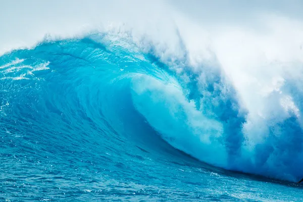 Beautiful Blue Ocean Wave Tube Stock Picture