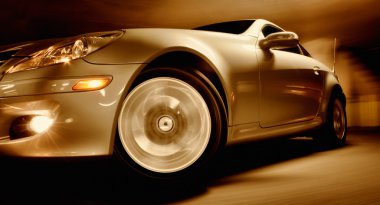 Fast Sports Car with Motion Blur clipart