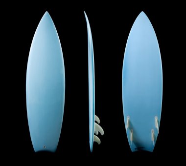 Surf Board on Black Background clipart