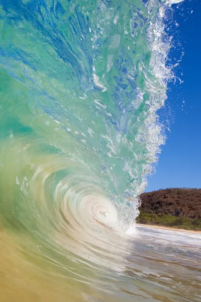 Голубая океанская волна — стоковое фото