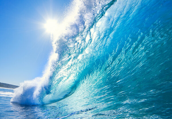 Голубая океанская волна