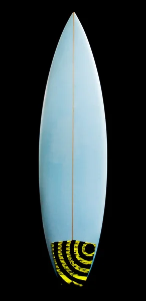 Placa de surf em fundo preto no estúdio — Fotografia de Stock