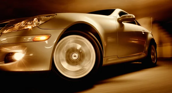 Szybki samochód sportowy z Motion Blur — Zdjęcie stockowe
