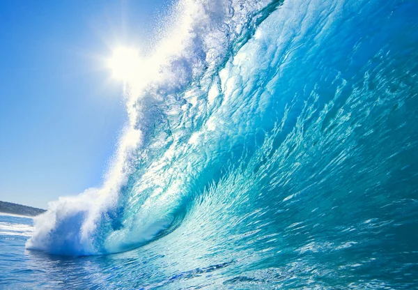 Ola azul del océano Fotos de stock libres de derechos