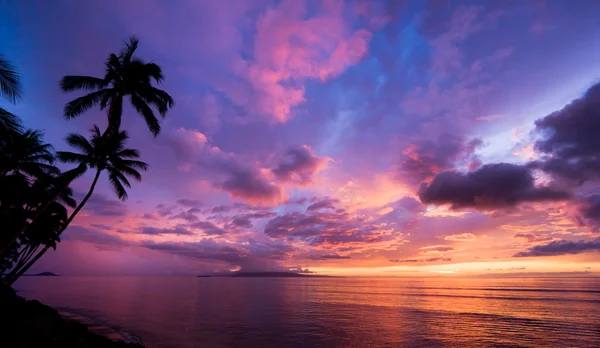 在夏威夷那壮丽的日落 — 图库照片