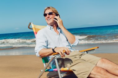 iş adamı Hawaii plajda