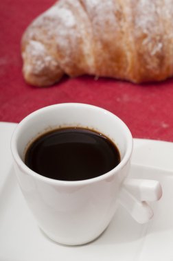 kontinental kahvaltı ile espresso kahve ve çörek