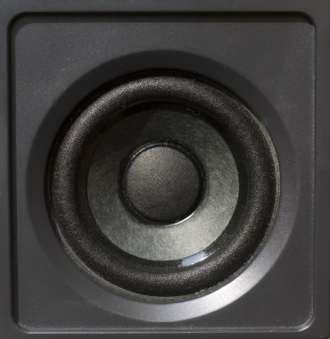 Black speaker for audio reproduction clipart