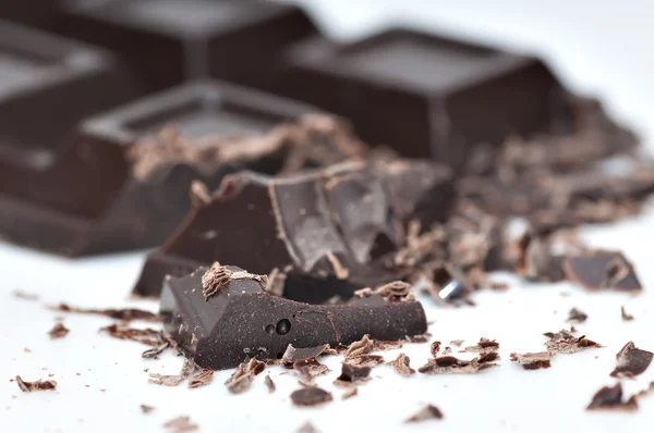 stock image Dark chocolate in bits and pieces