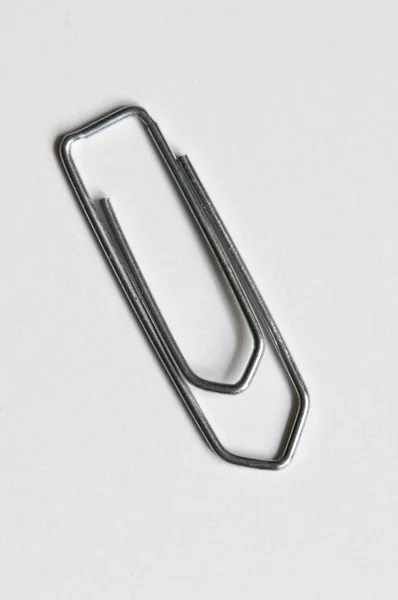 stock image Silver paperclip