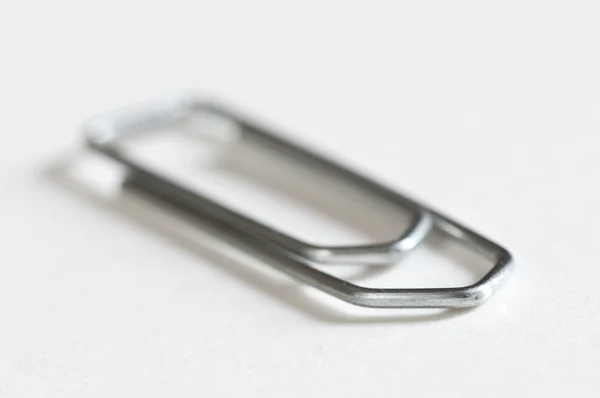 Silver paperclip — Stock Photo, Image
