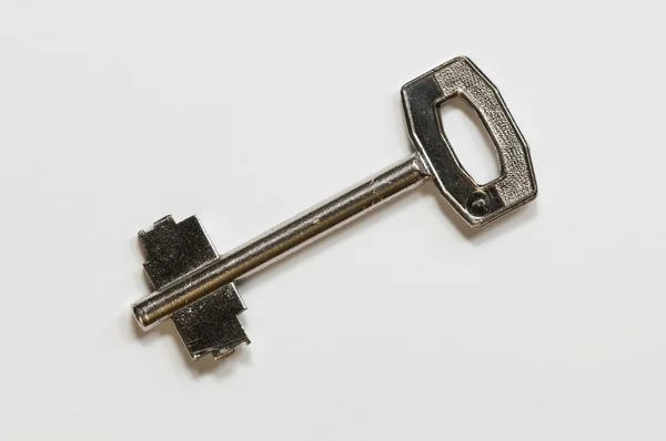 stock image Double flag silver key in diagonal position