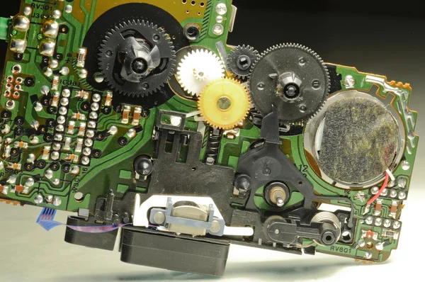 Detalle de un dispositivo portátil grabador de cinta — Foto de Stock