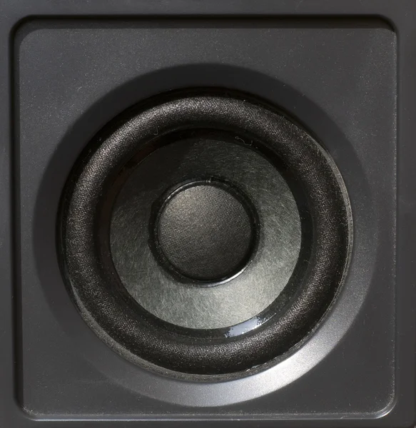 stock image Black speaker for audio reproduction