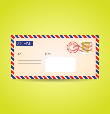 Air mail envelope clipart